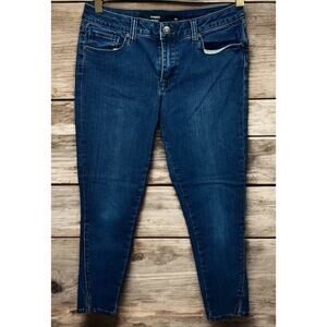 Harper Skinny Ankle Jeans Sz 27 Dark Blue Wash Stretch Midrise Comfort